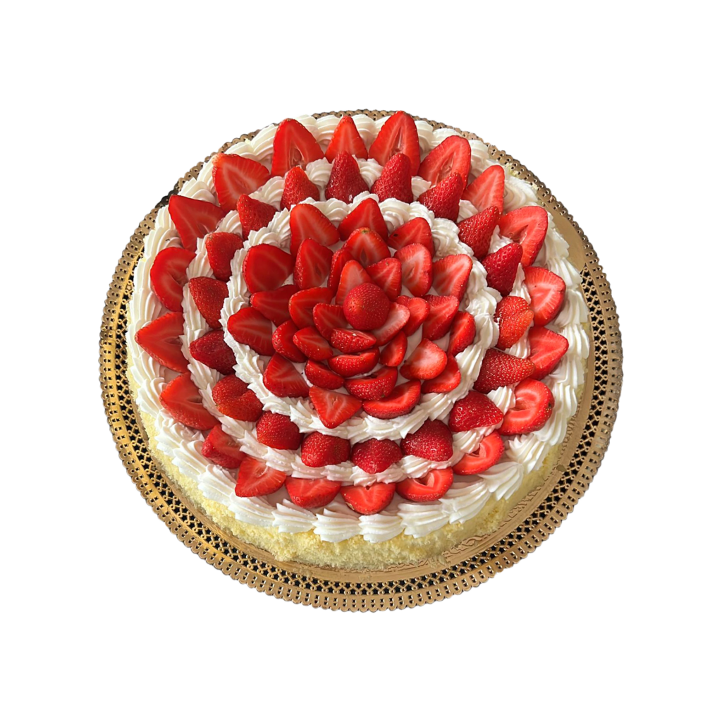 Torta personalizzata fragole e panna